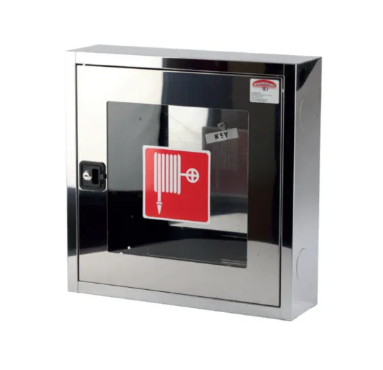 Poza cu Cutie hidrant ​Minibox​ ​INOX​ cu geam, suport ​simplu​ pentru furtun si yala