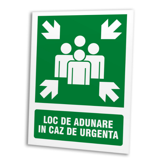Poza cu Indicator Loc de adunare în caz de urgență
