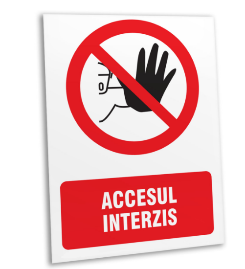 Poza cu Indicator Accesul Interzis
