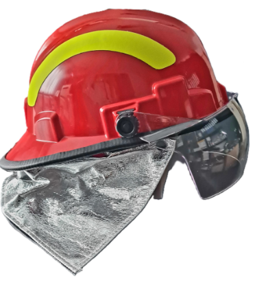 Poza cu Cască  PSI roșie cu vizor și guler