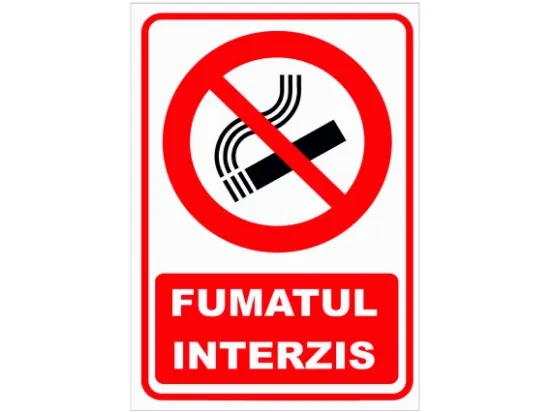 Poza cu Autocolant Fumatul interzis