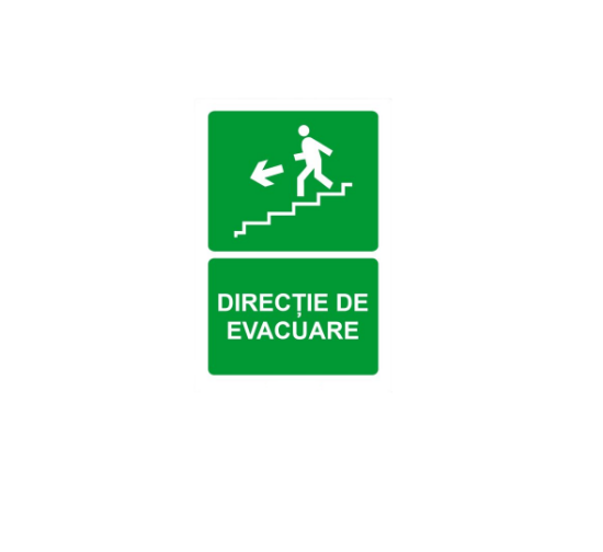 Poza cu Autocolant Direcție de evacuare Stânga