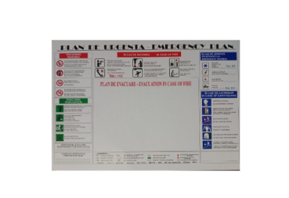 Poza cu Plan Evacuare în caz de urgență Carton