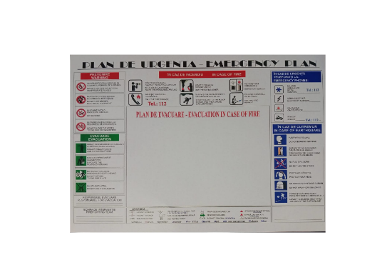 Poza cu Plan Evacuare în caz de urgență Carton