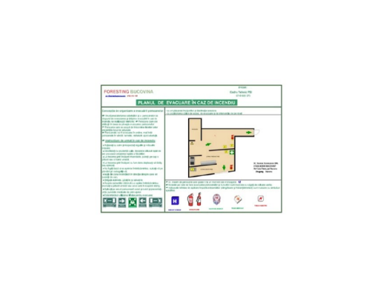 Poza cu Plan de evacuare în caz de incendiu (personalizat) TVA inclus