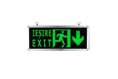 Poza cu LAMPĂ tip EXIT / IESIRE LED săgeată jos -permanentă