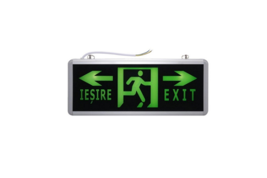 Poza cu Lampa tip EXIT / IESIRE LED săgeată stânga-dreapta – permanenta