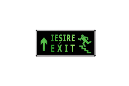 Poza cu LAMPĂ tip EXIT / IESIRE LED scară sus – permanentă