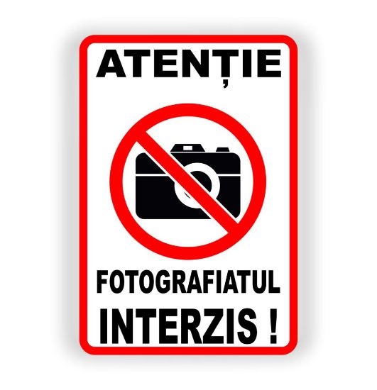 Poza cu Indicator Fotografiatul interzis